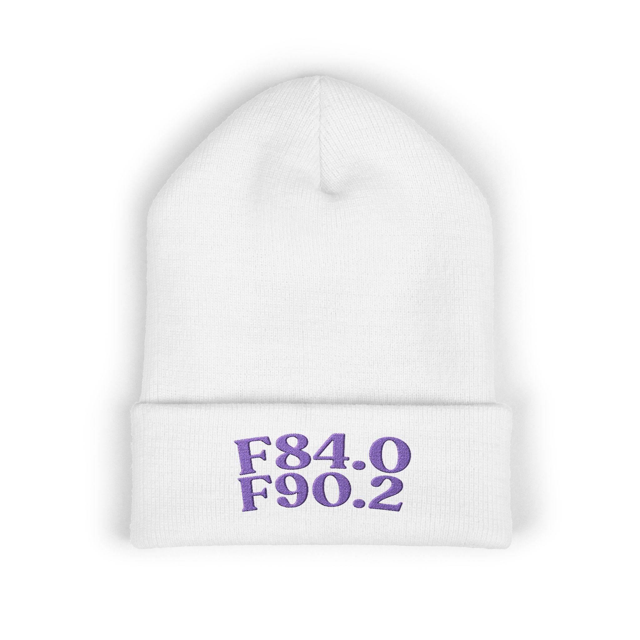 AUDHD Purple Cuffed Beanie