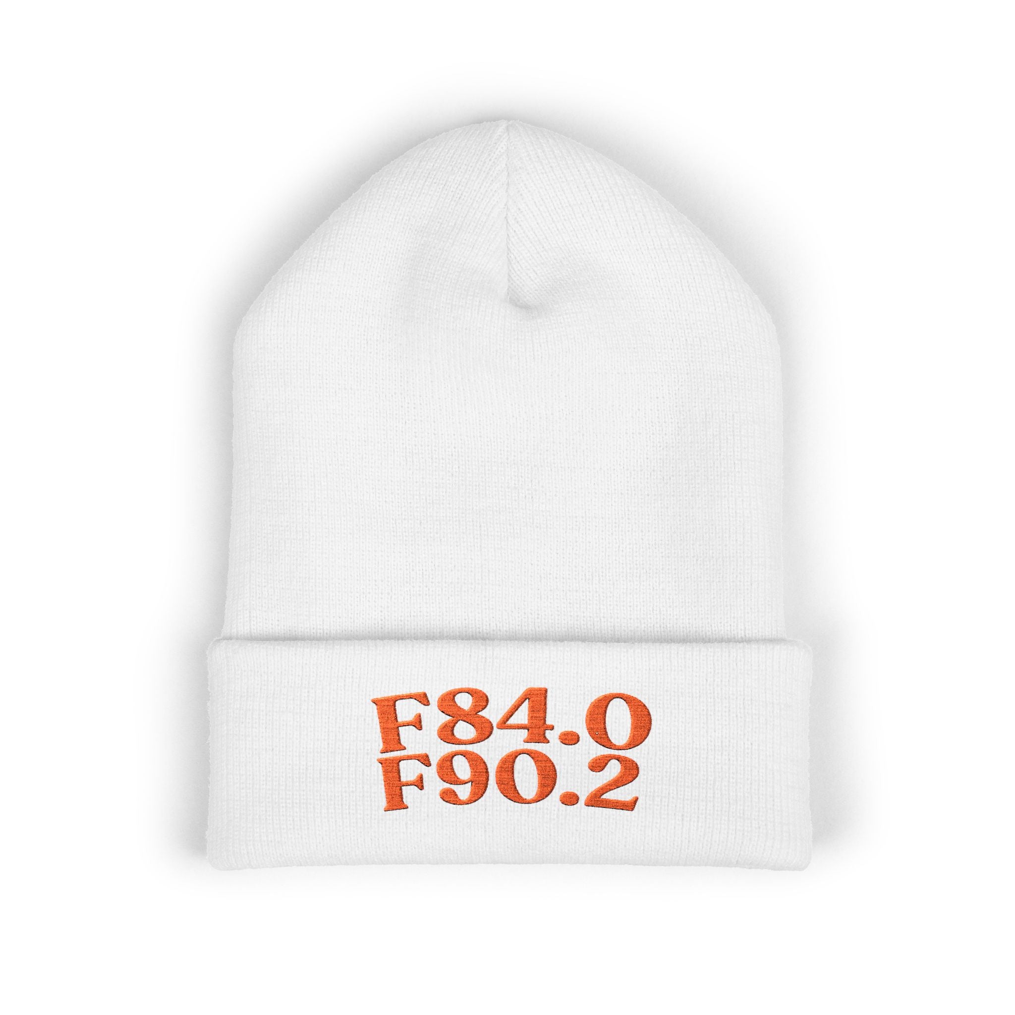 AUDHD Orange Cuffed Beanie