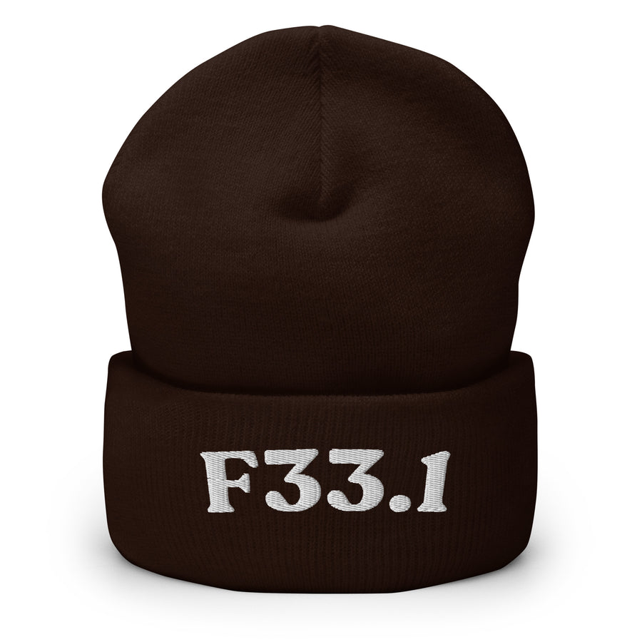 F33.1 Major Depressive Disorder, Recurrent Moderate: Cuffed Beanie