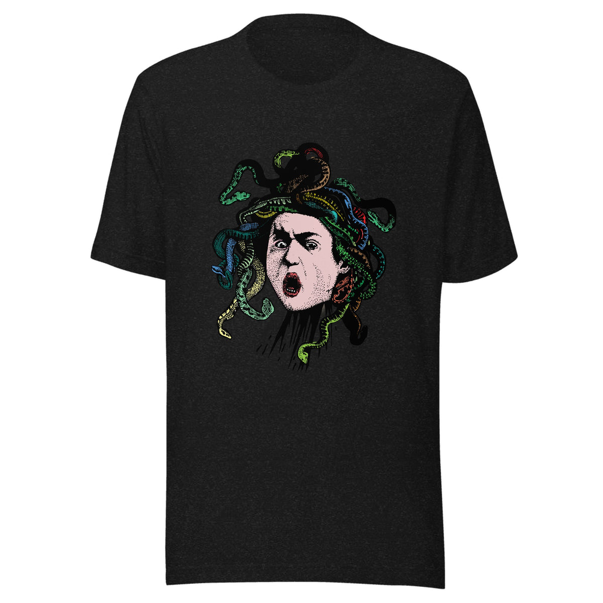 Caravaggio's Medusa, colorized — Unisex / Black Heather