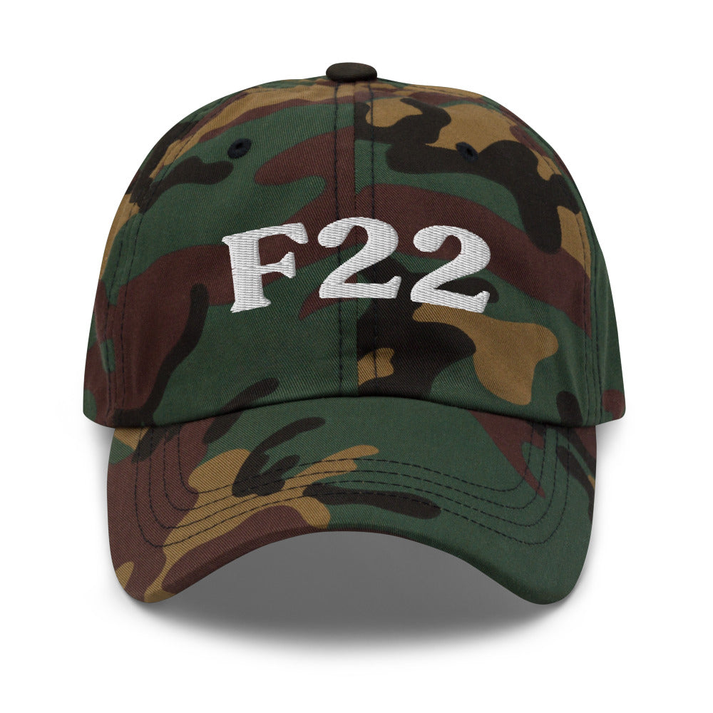 F22 Delusional Disorder - Green Camo / White