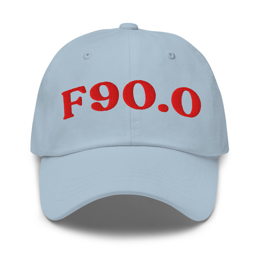 F90.0 ADHD, Predominantly Inattentive - Light Blue / Red