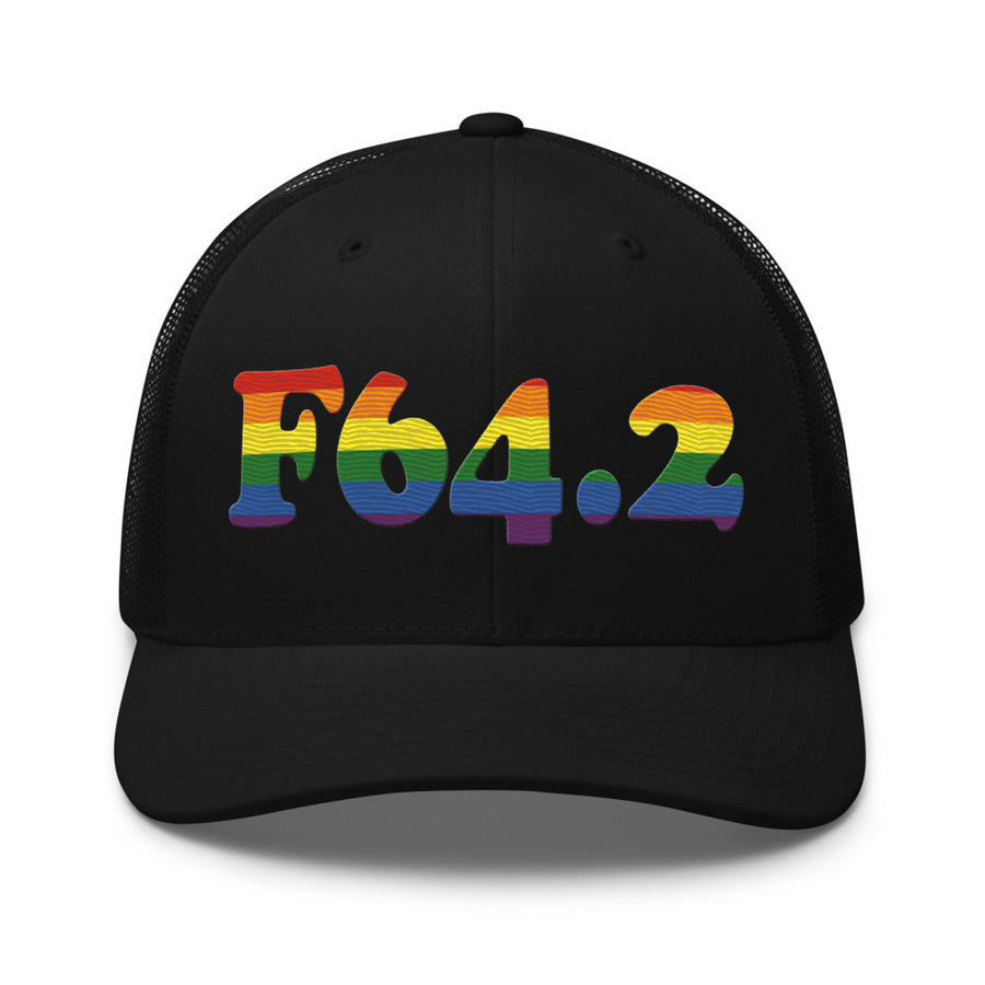 F64.2 Gender Identity Disorder of Childhood: 6-Stripe Pride Retro Trucker Hat
