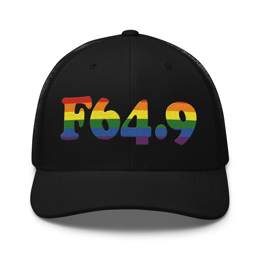 F64.9 Gender Identity Disorder, Unspecified: 6-Stripe Pride Retro Trucker Hat
