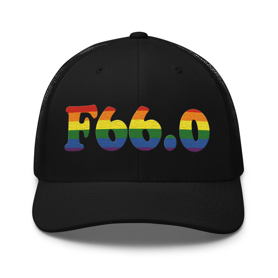 F66.0 Sexual Maturation Disorder: 6-Stripe Pride Retro Trucker Hat
