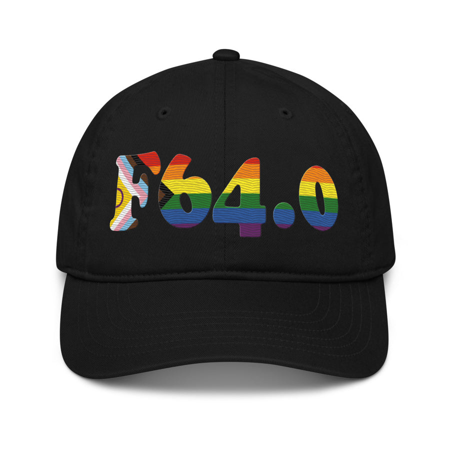 F64.0 Transsexualism: Progress + Intersex Pride Organic Baseball Cap