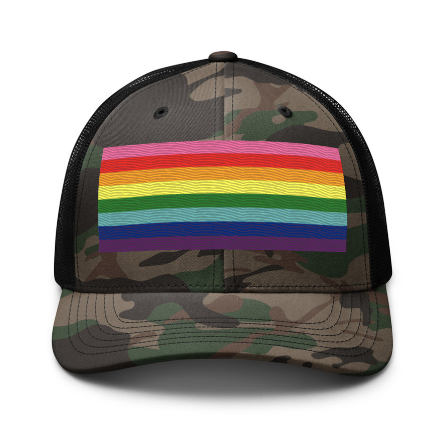 8-Stripe Pride Camouflage Trucker Hat