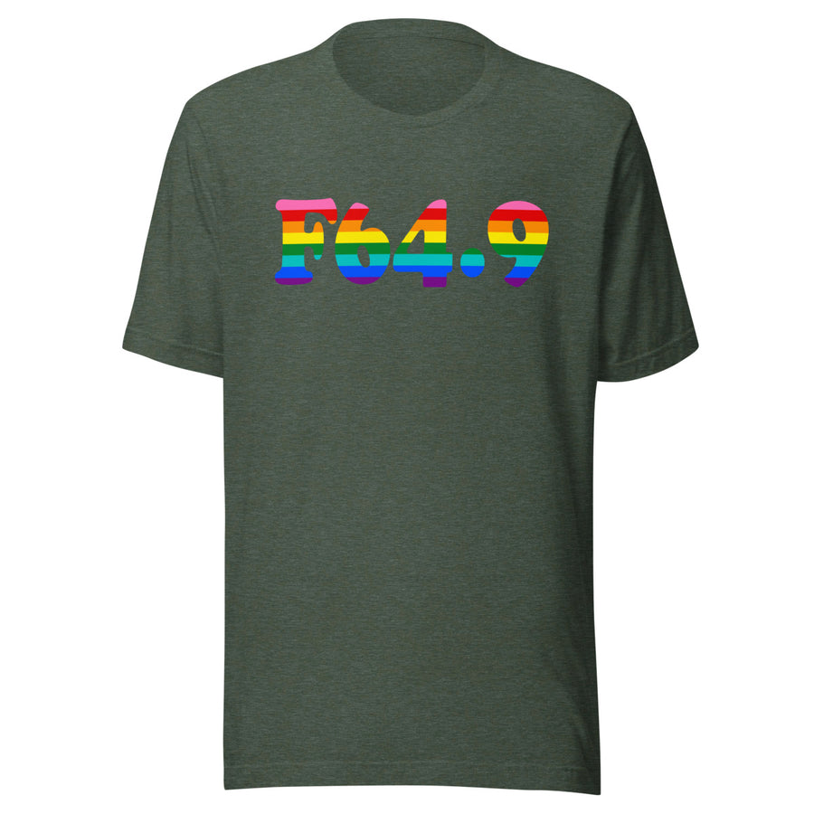 F64.9 Gender Identity Disorder, Unspecified: 8-Stripe Pride Staple T-Shirt