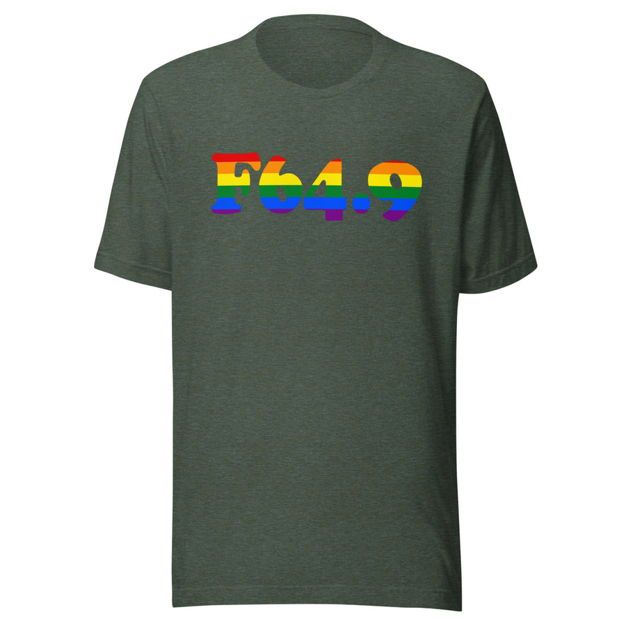 F64.9 Gender Identity Disorder, Unspecified: 6-Stripe Pride Staple T-Shirt