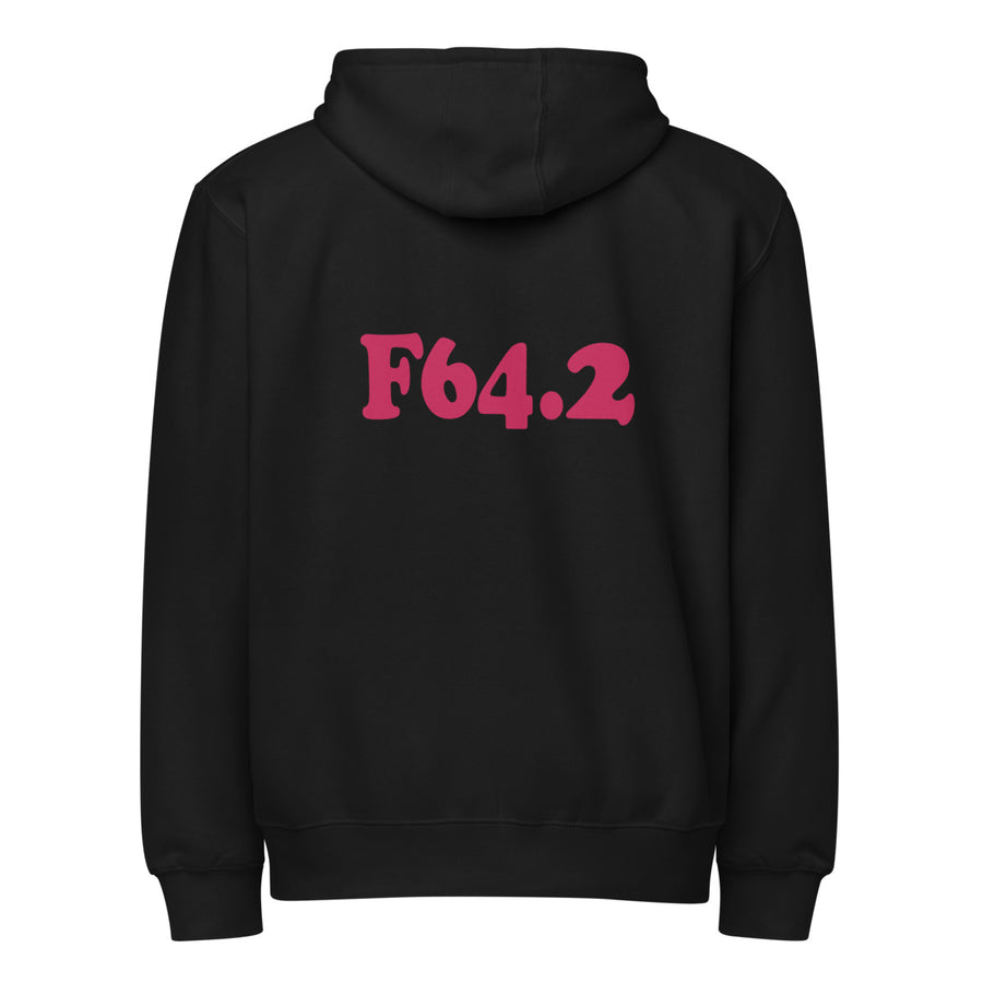 F64.2 Gender Identity Disorder of Childhood: Pink-rectangle Full-Zip Hoodie