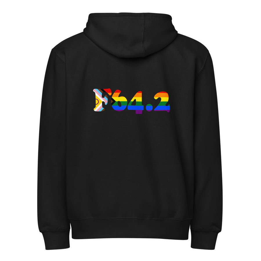 F64.2 Gender Identity Disorder of Childhood: Progress + Intersex Pride Full-Zip Hoodie