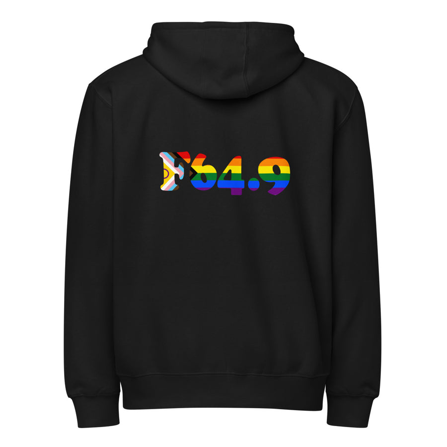 F64.9 Gender Identity Disorder, Unspecified: Progress + Intersex Pride Full-Zip Hoodie