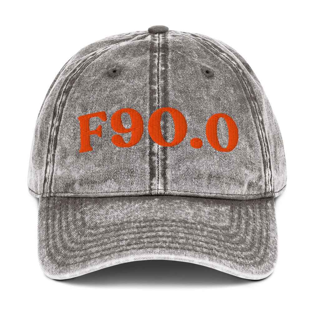 F90.0 ADHD, Predominantly Inattentive - Charcoal Grey / Orange