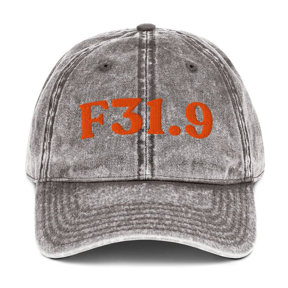 F31.9 Bipolar Disorder - Charcoal Grey / Orange
