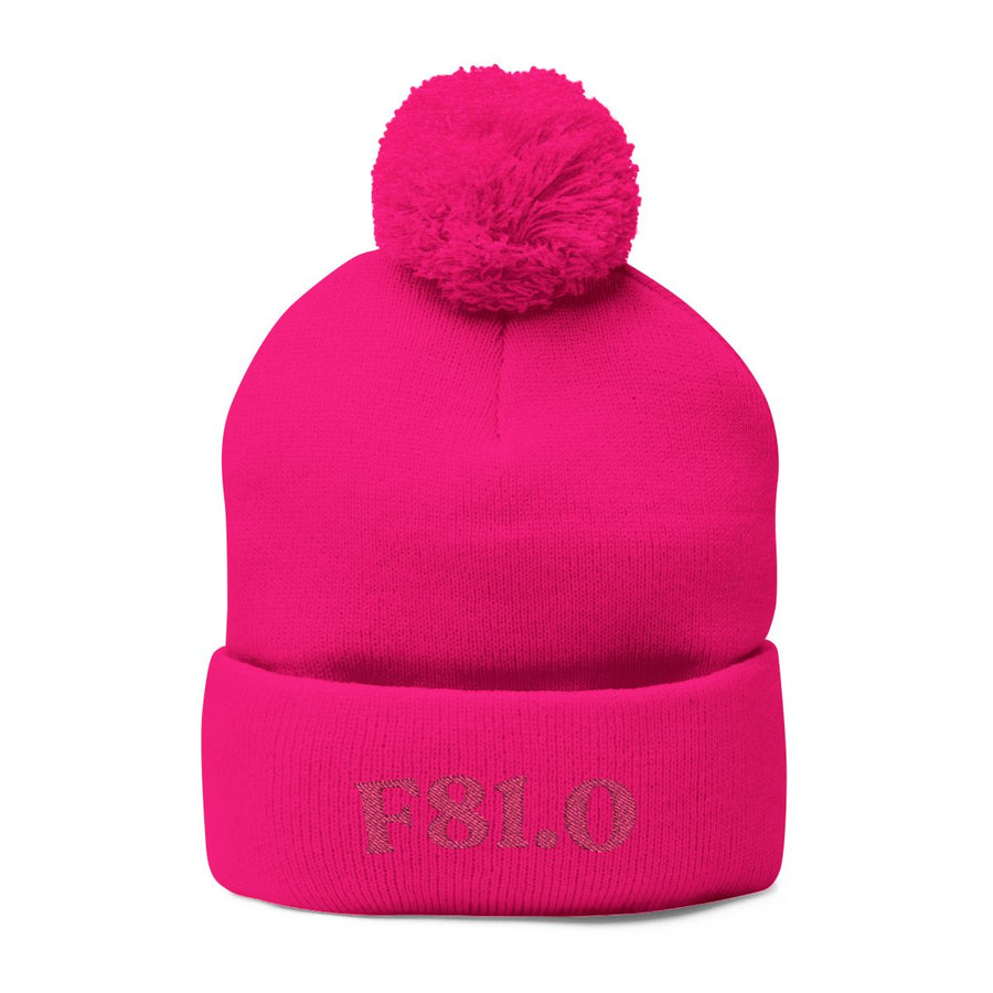 Flamingo Thread Neon Pink Pom-Pom Beanie