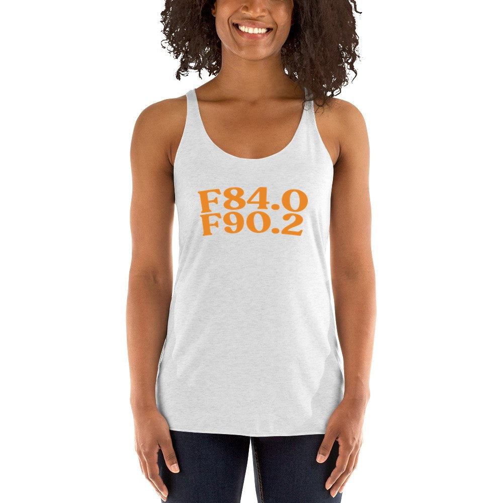 AuDHD | 6733 | heather-white | orange