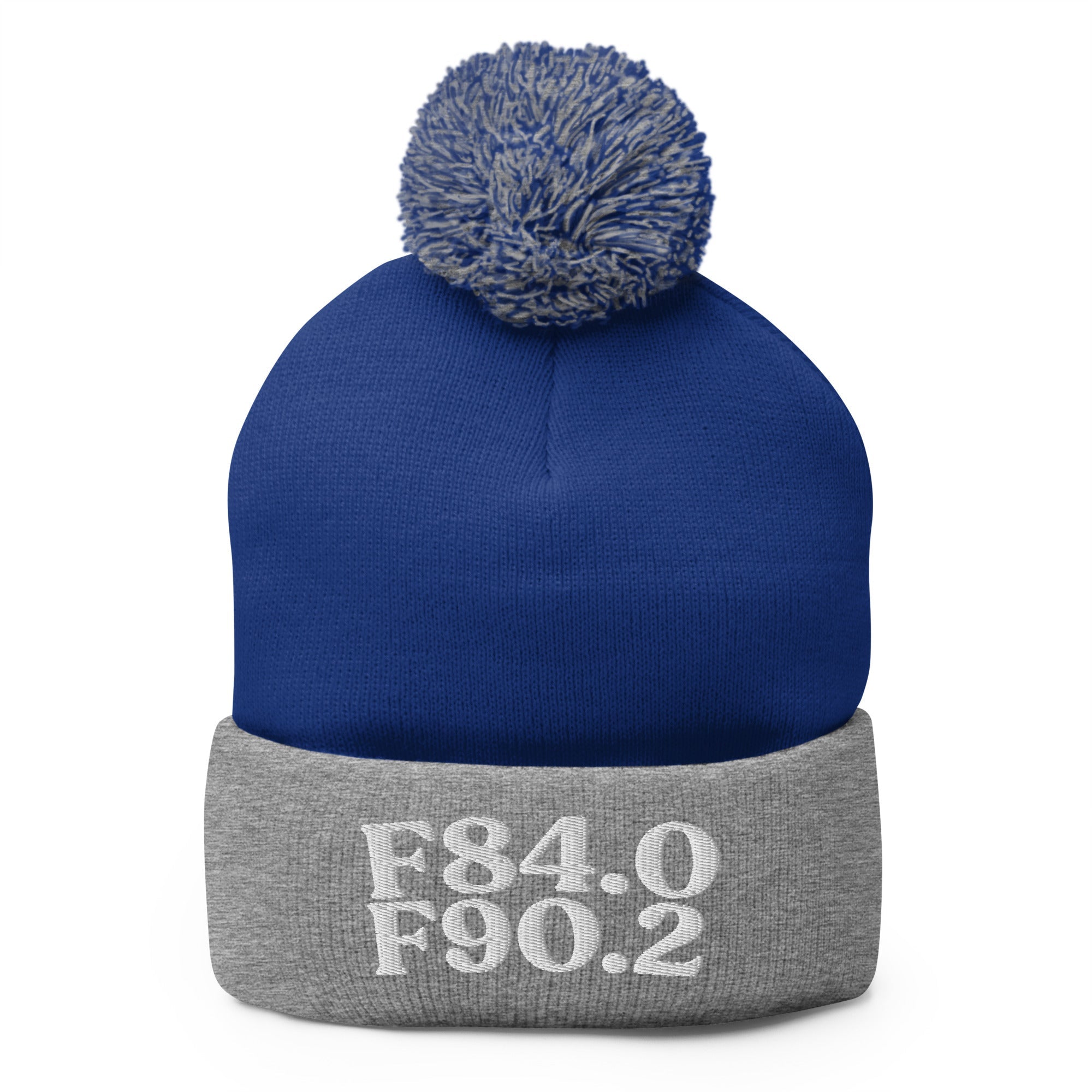 AuDHD | Product 93 | Royal/ Heather Grey | White