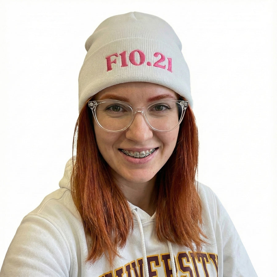 F10.21 Alcohol Use Disorder In Remission: Cuffed Beanie – hero