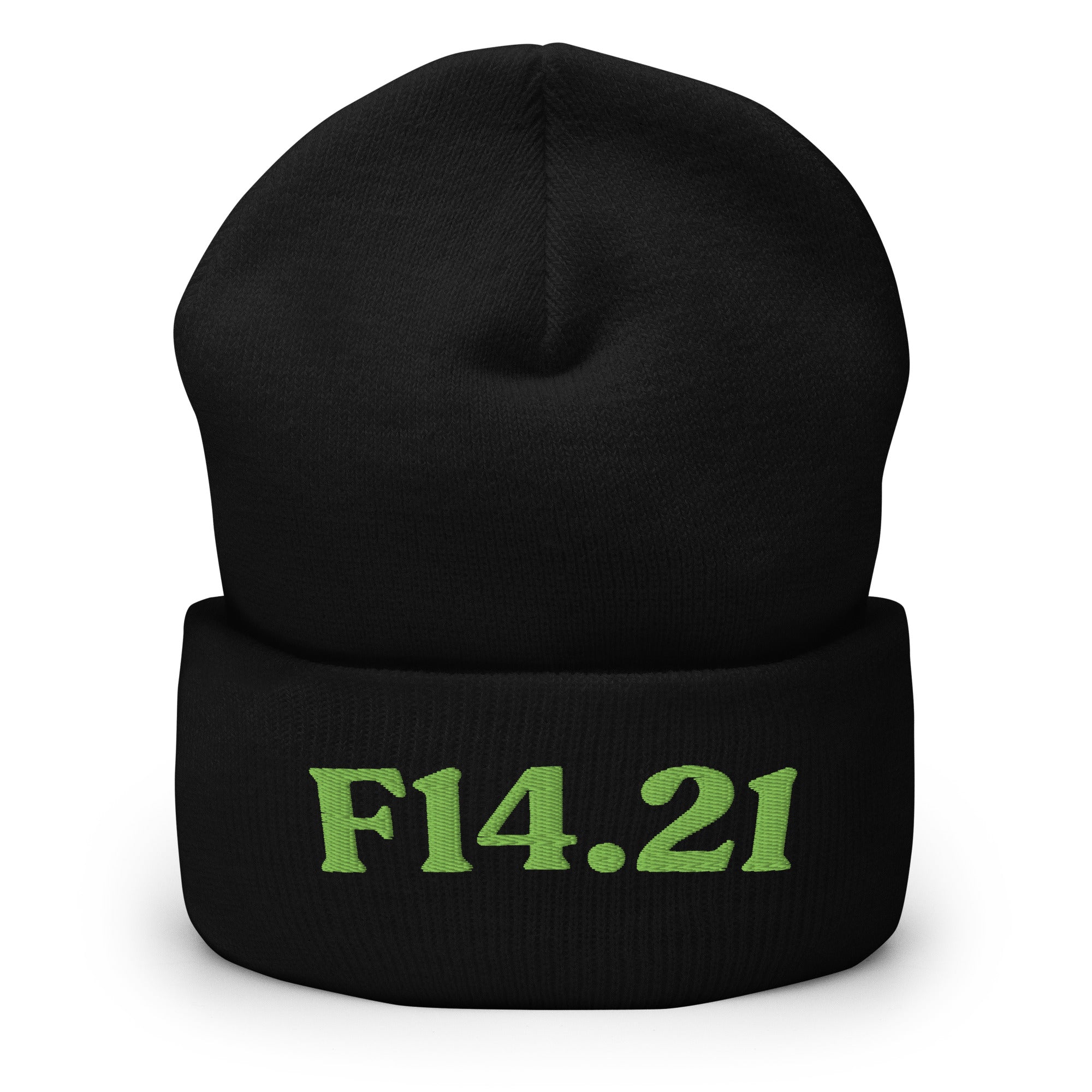 F14.21_cuffed-266_black_kiwi-green_flat2