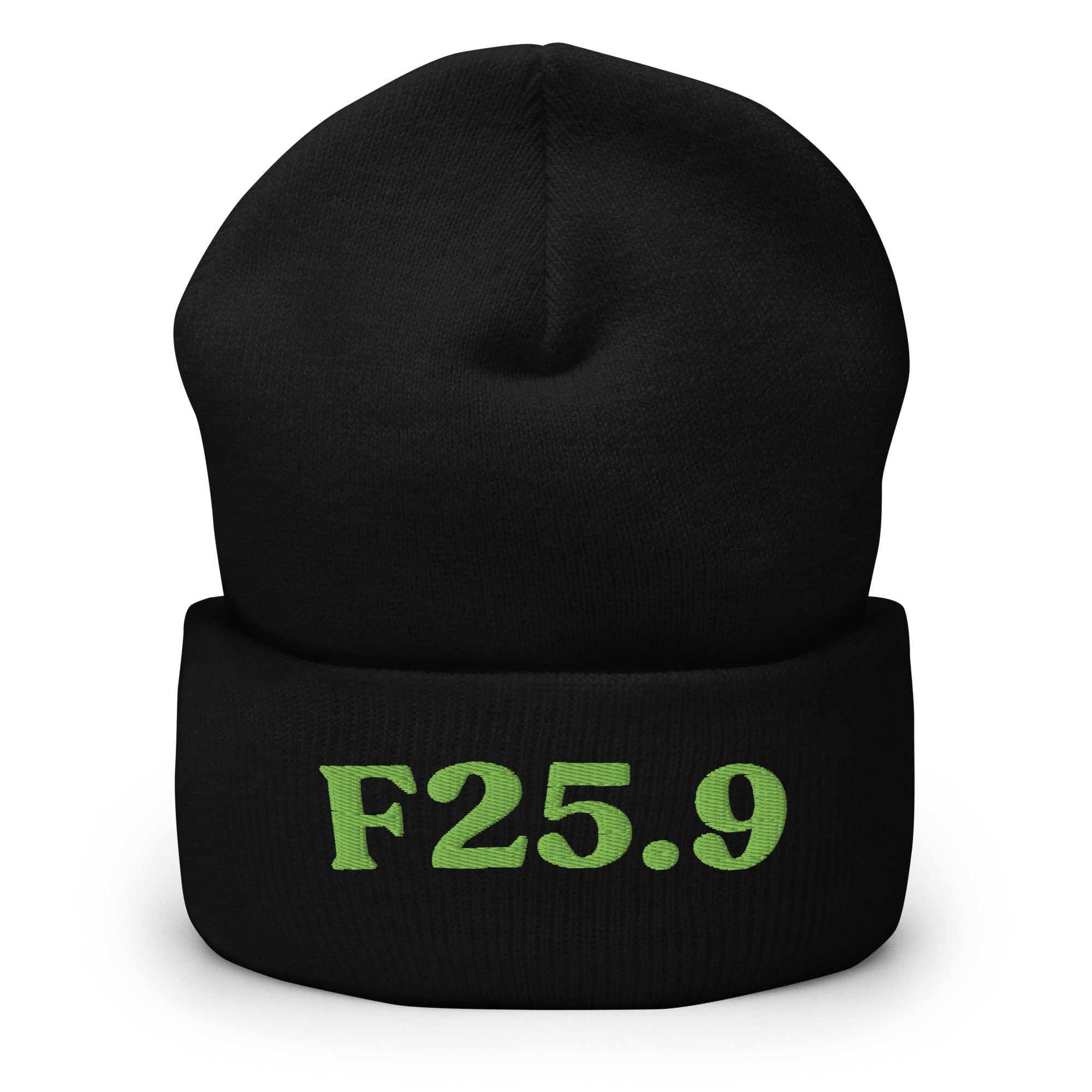F25.9_cuffed-266_black_kiwi-green_flat2