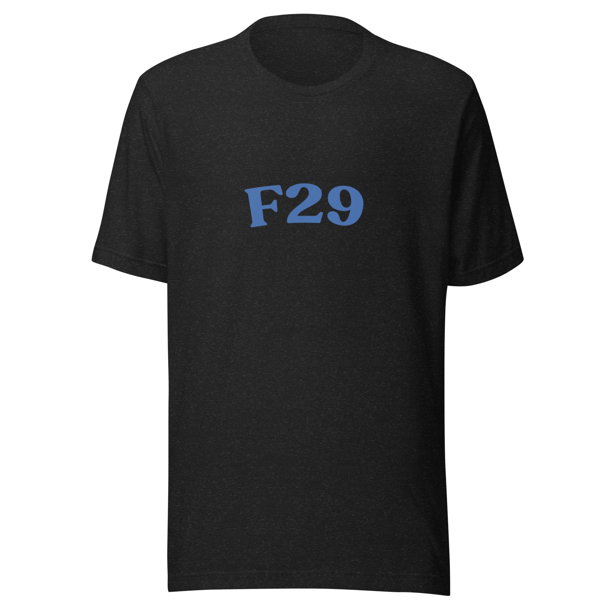 F29 | Product 71 | Black Heather | Darker Blue