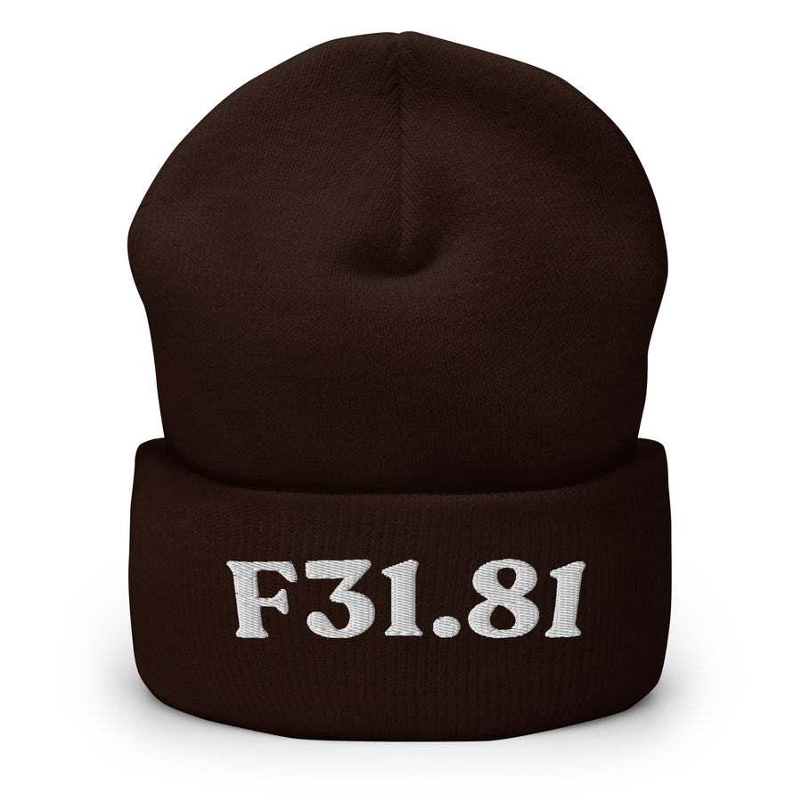 F31.81 Bipolar II Disorder: Cuffed Beanie