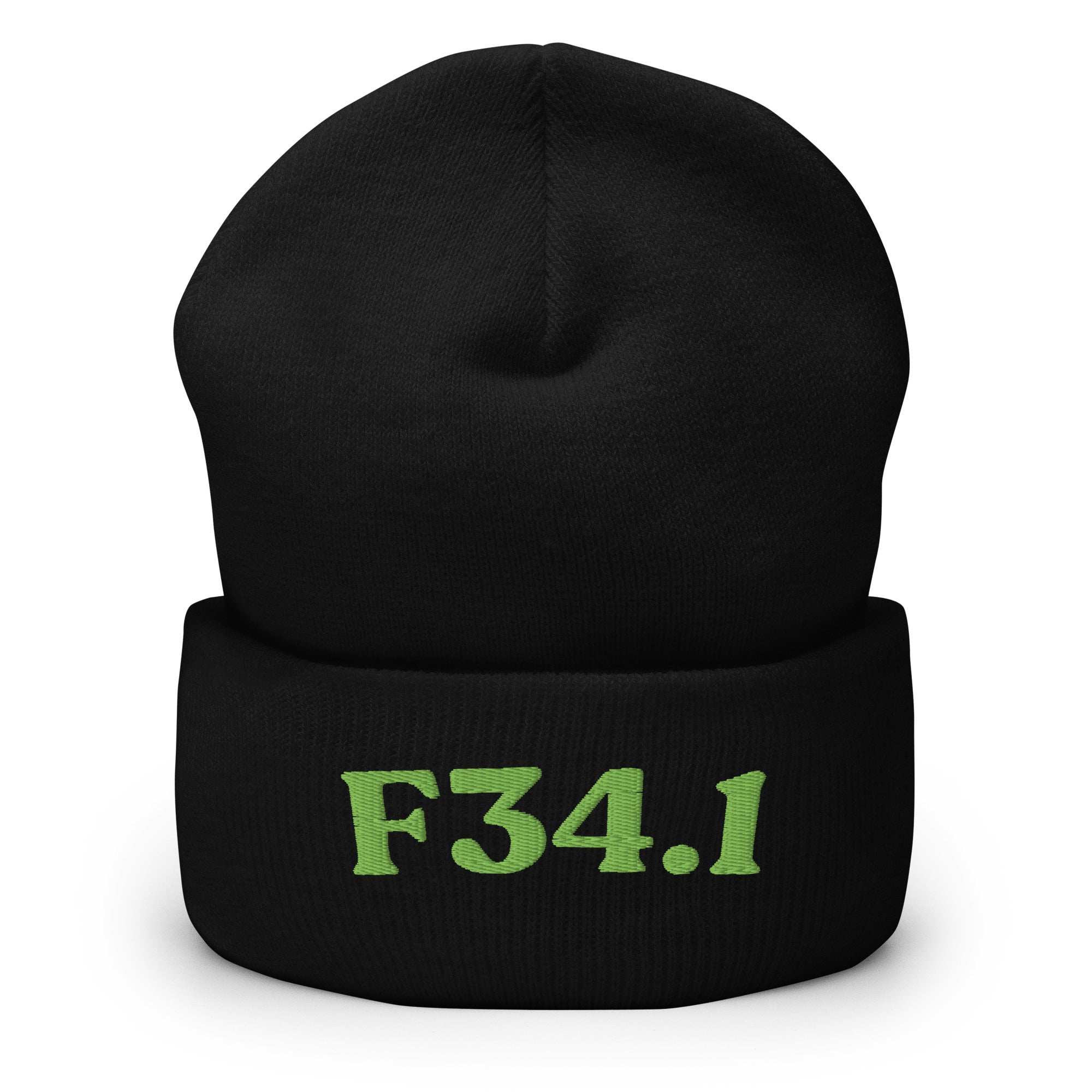 F34.1_cuffed-266_black_kiwi-green_flat2
