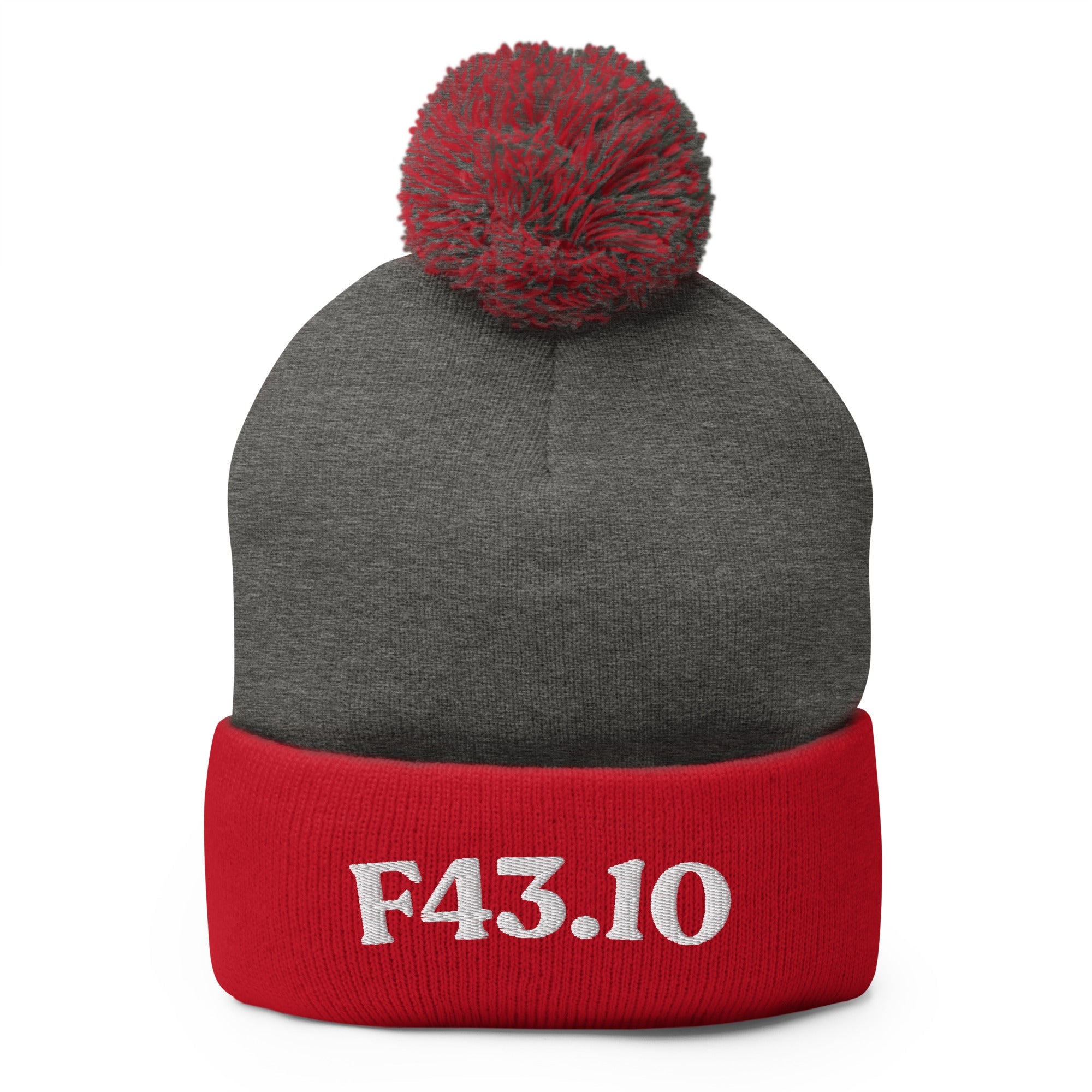 F43.10 | Product 93 | Dark Heather Grey/ Red | White