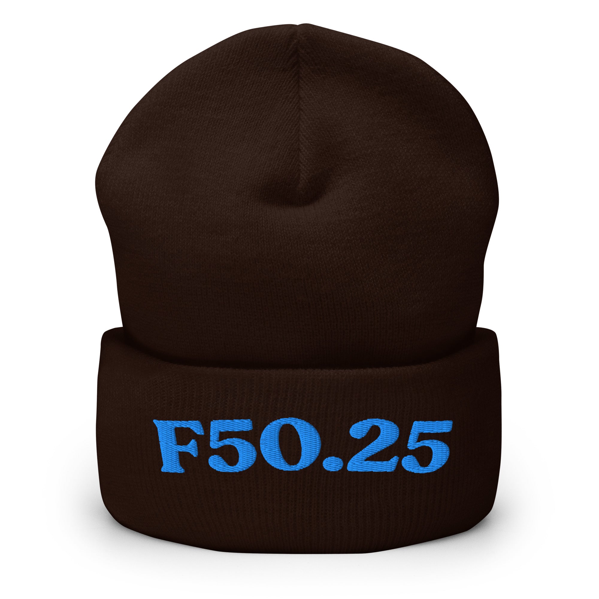 F50.25_cuffed-266_brown_aqua-teal_flat2