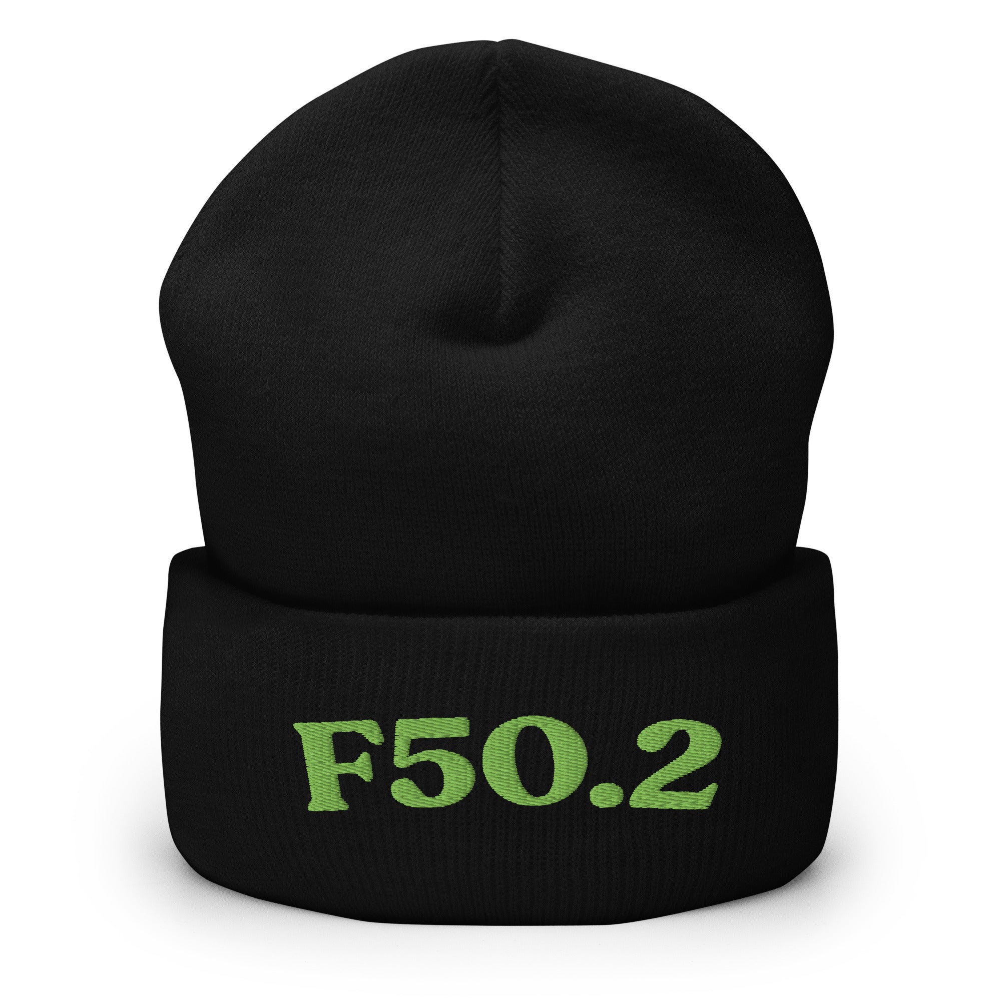 F50.2_cuffed-266_black_kiwi-green_flat2