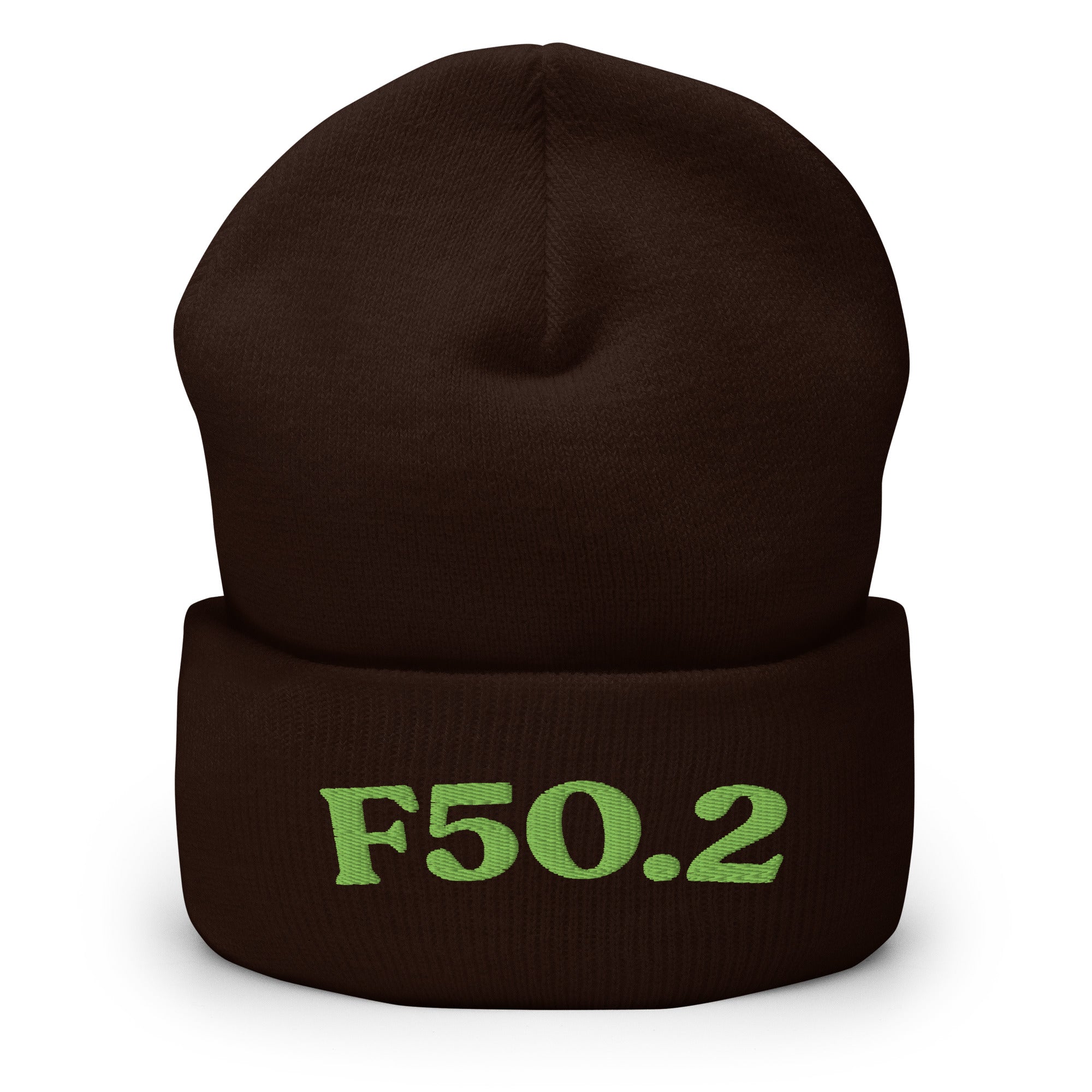 F50.2_cuffed-266_brown_kiwi-green_flat2