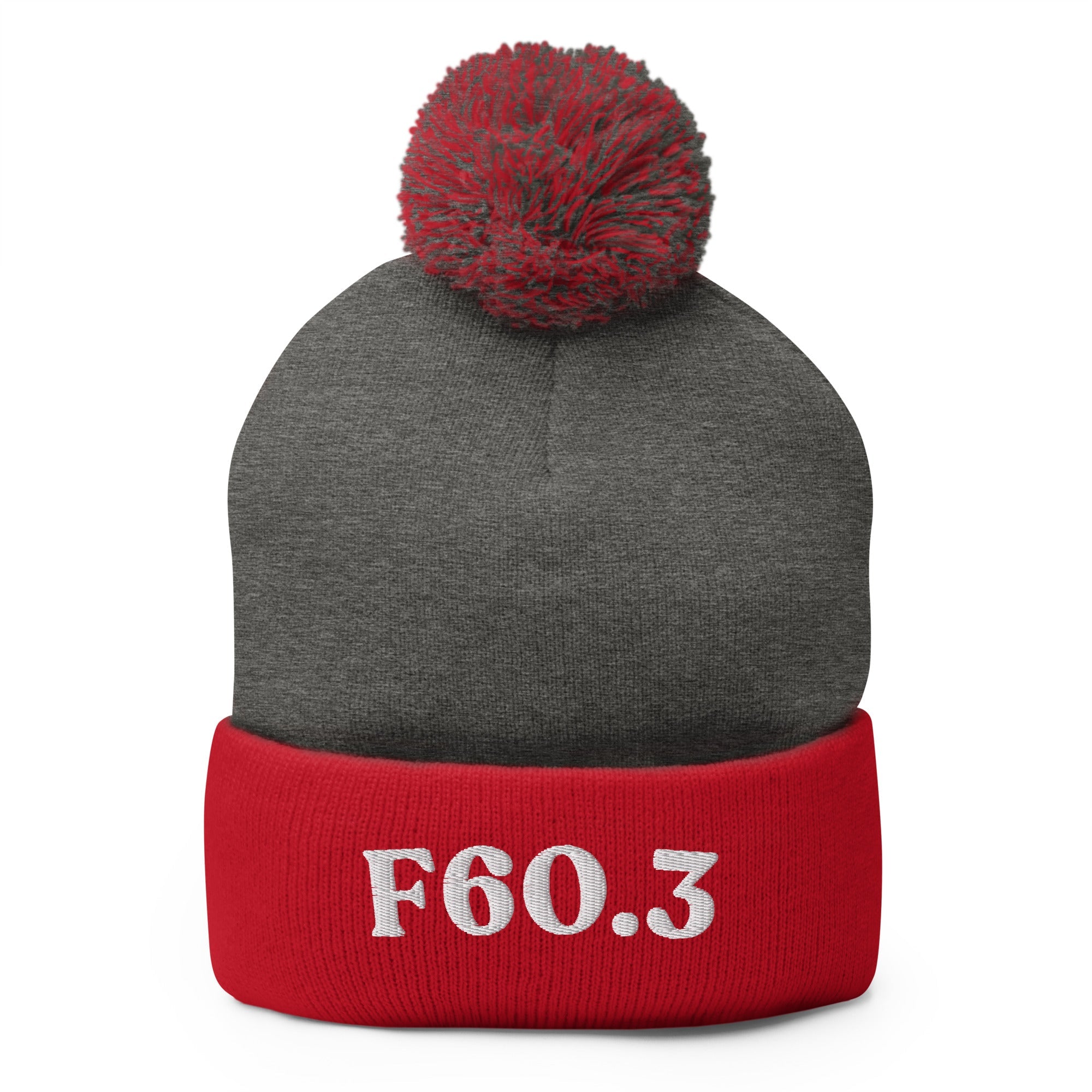 F60.3 | Product 93 | Dark Heather Grey/ Red | White