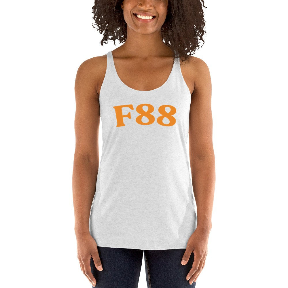F88 | 6733 | heather-white | orange