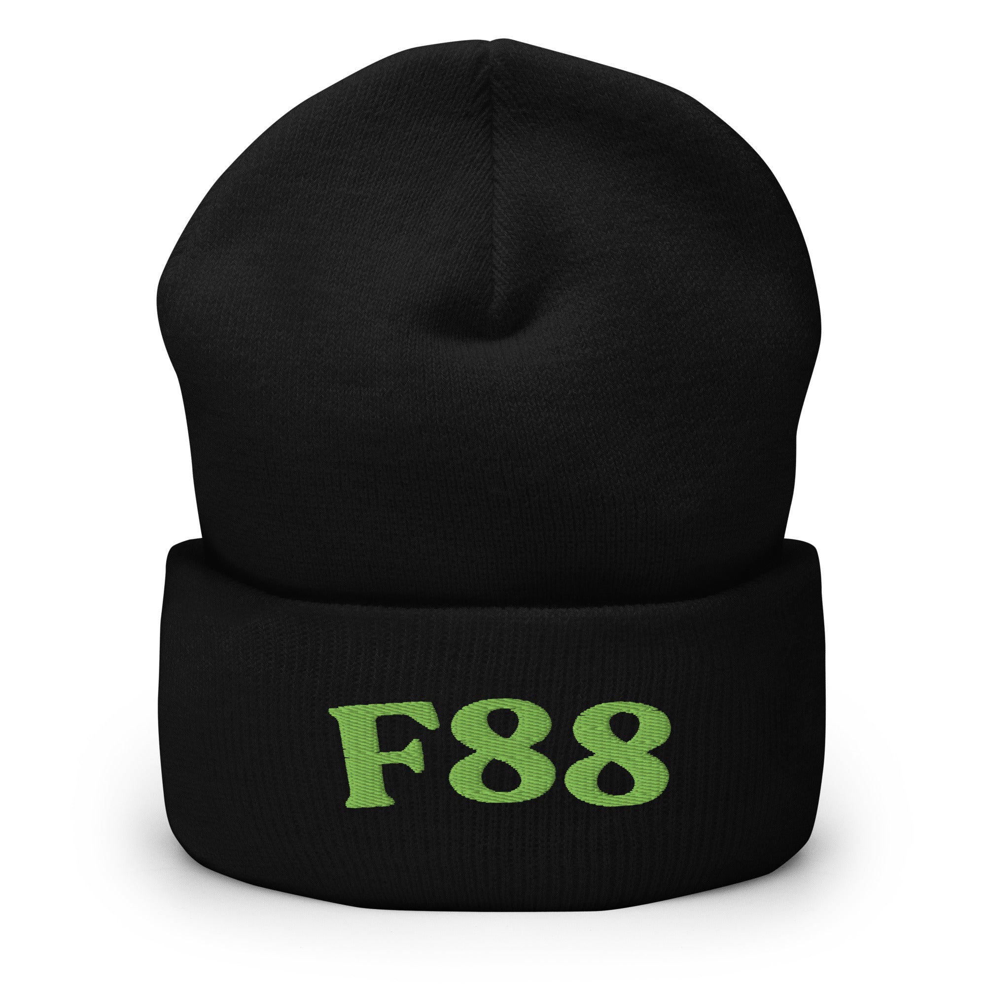 F88_cuffed-266_black_kiwi-green_flat2