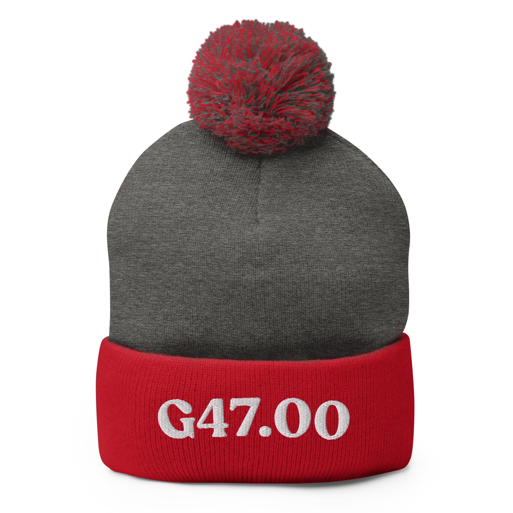 G47.00 | Product 93 | Dark Heather Grey/ Red | White