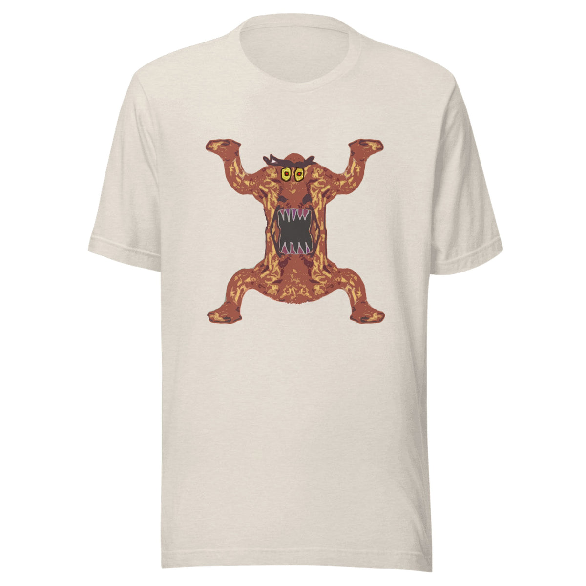 4 Camel Monster T-Shirt — Unisex / Heather Dust