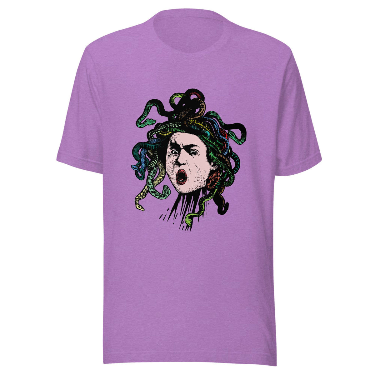 Caravaggio's Medusa, colorized — Unisex / Heather Team Purple