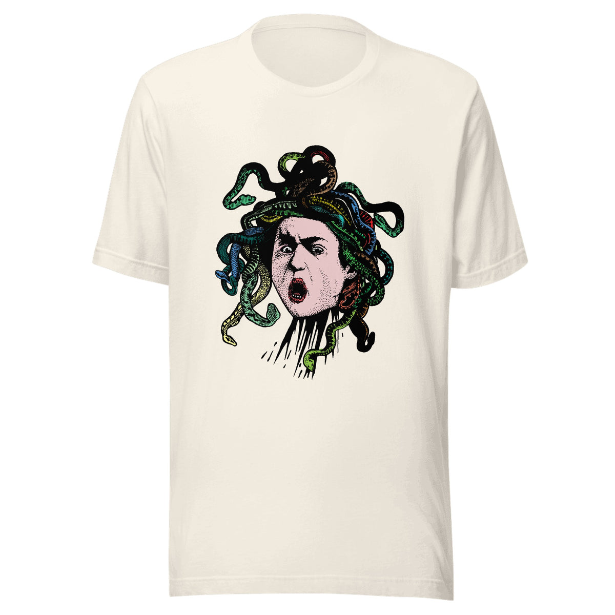 Caravaggio's Medusa, colorized — Unisex / Vintage White