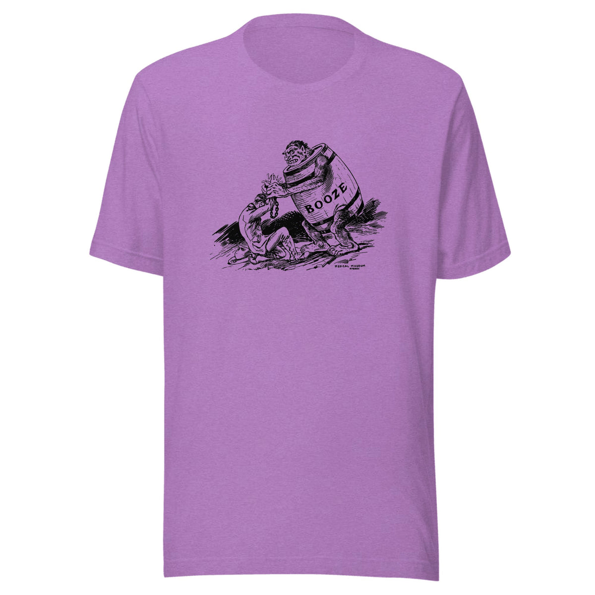 Booze, the official drink of the Medical Museum — Unisex / Heather Team Purple
