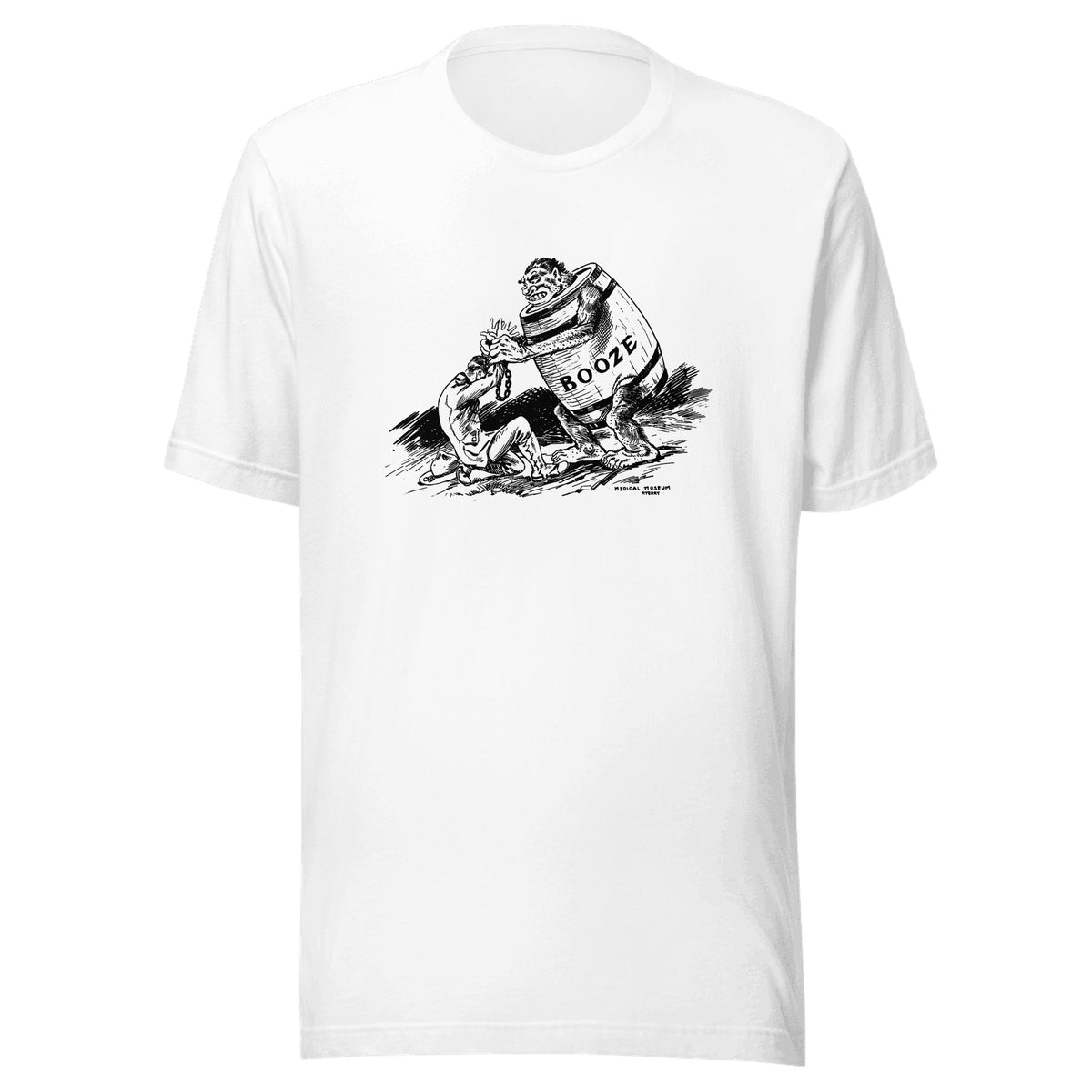 Booze, the official drink of the Medical Museum — Unisex / White