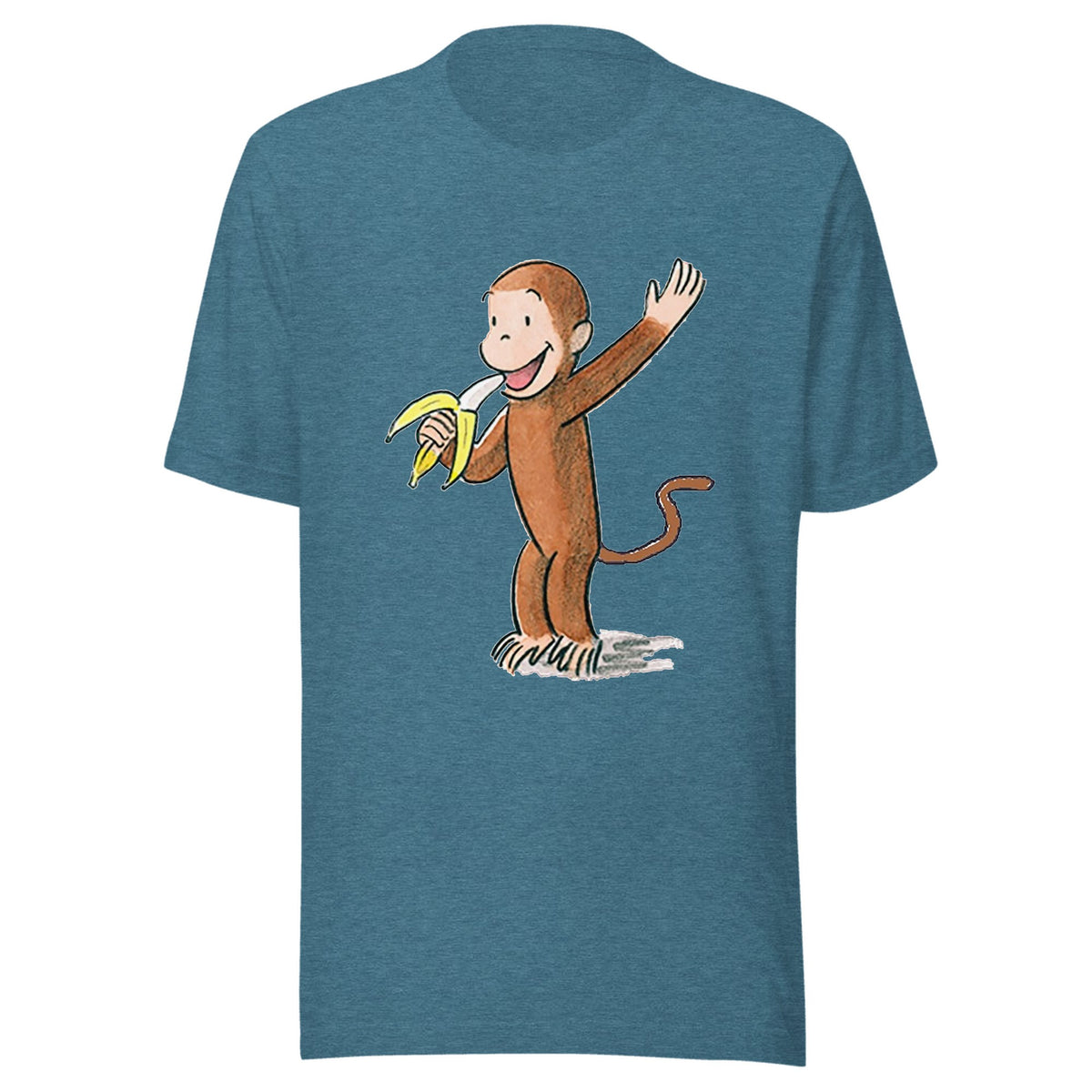 Curious George Tail — Unisex / Heather Deep Teal