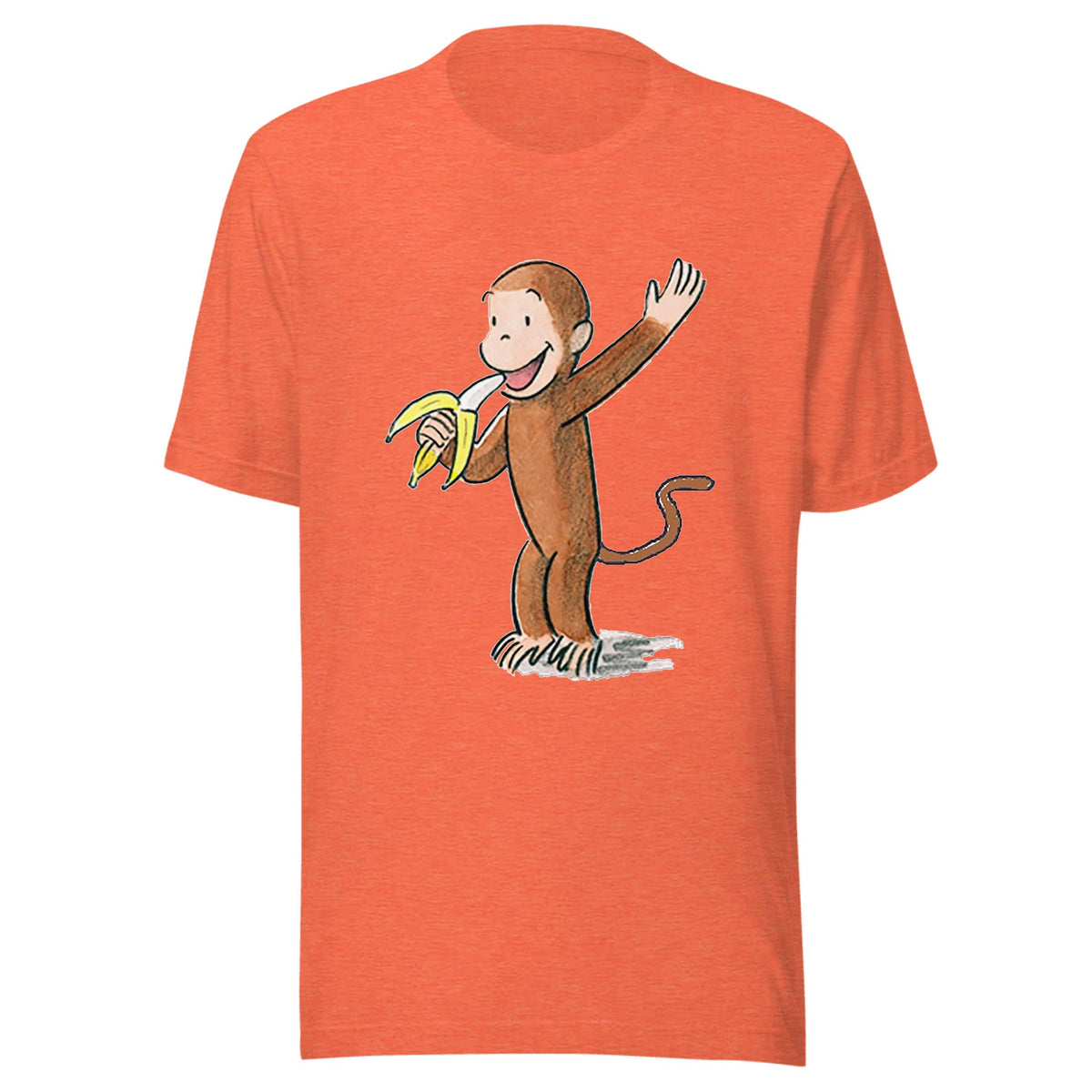Curious George Tail — Unisex / Heather Orange