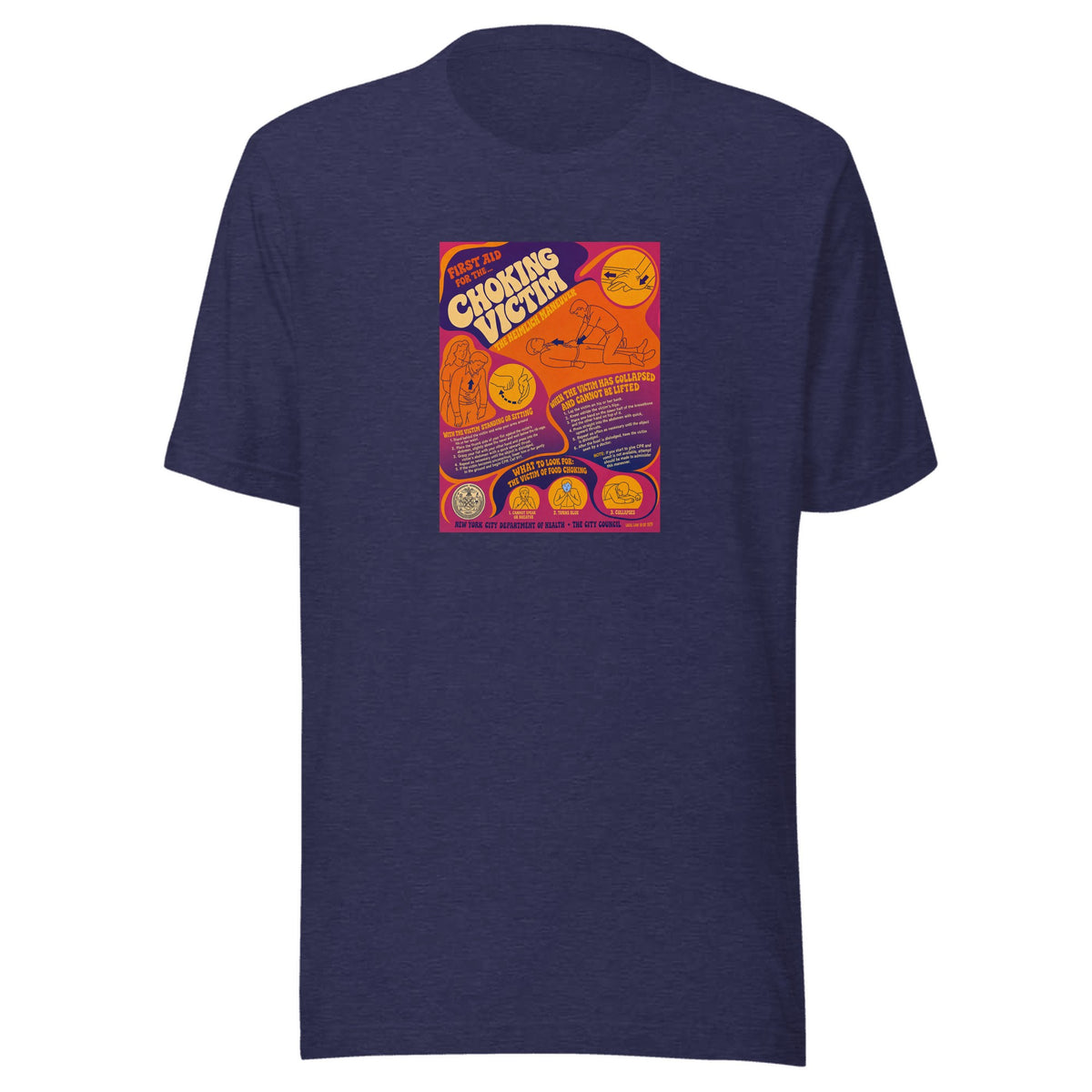 First Aid for the Choking Victim — Unisex / Heather Midnight Navy