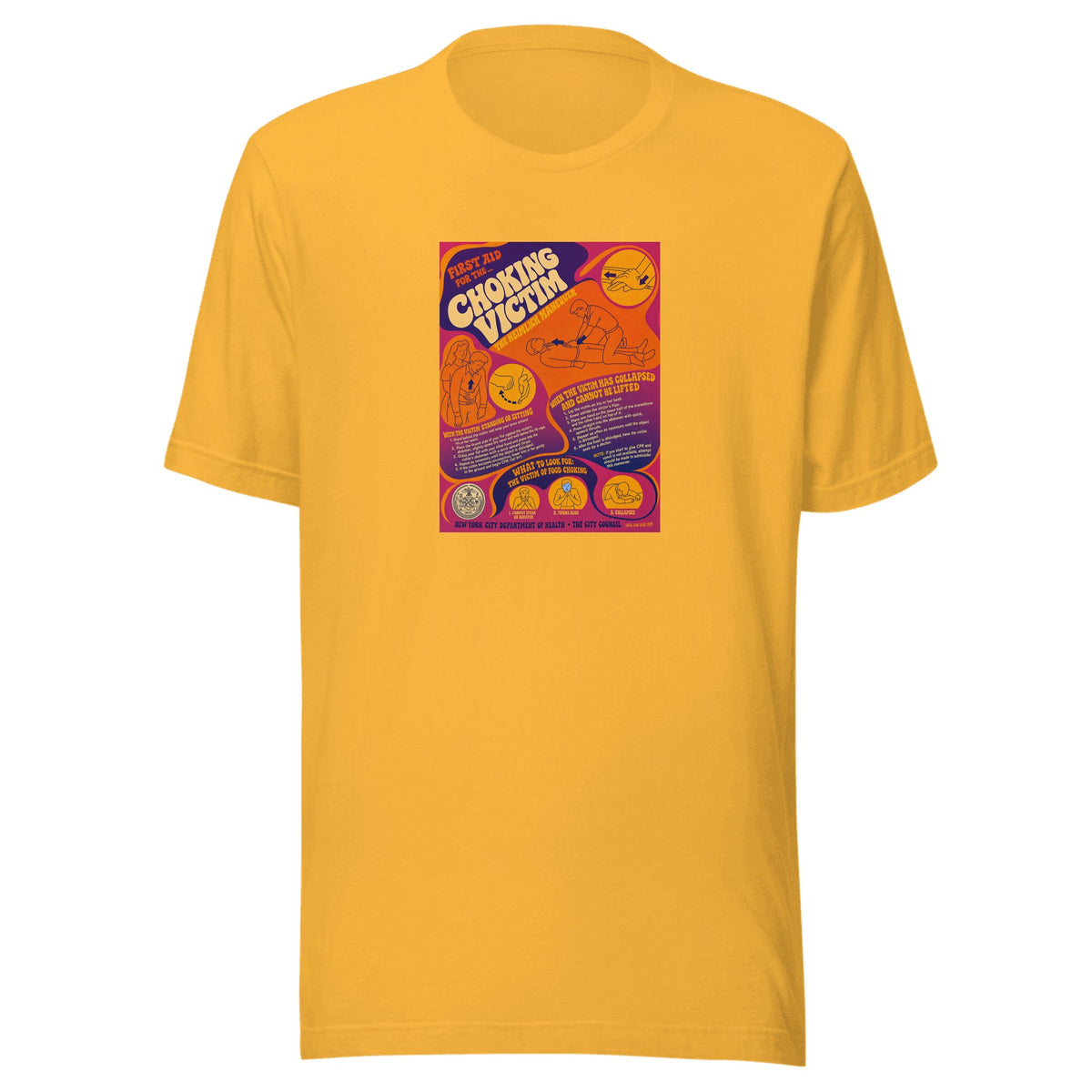 First Aid for the Choking Victim — Unisex / Heather Yellow Gold