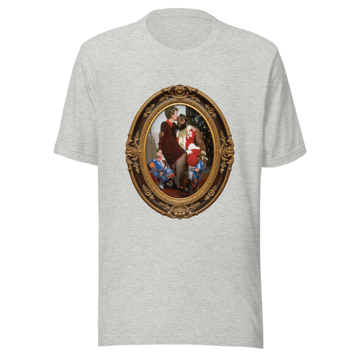 Nancy and Mr. T (framed) — Unisex / Athletic Heather