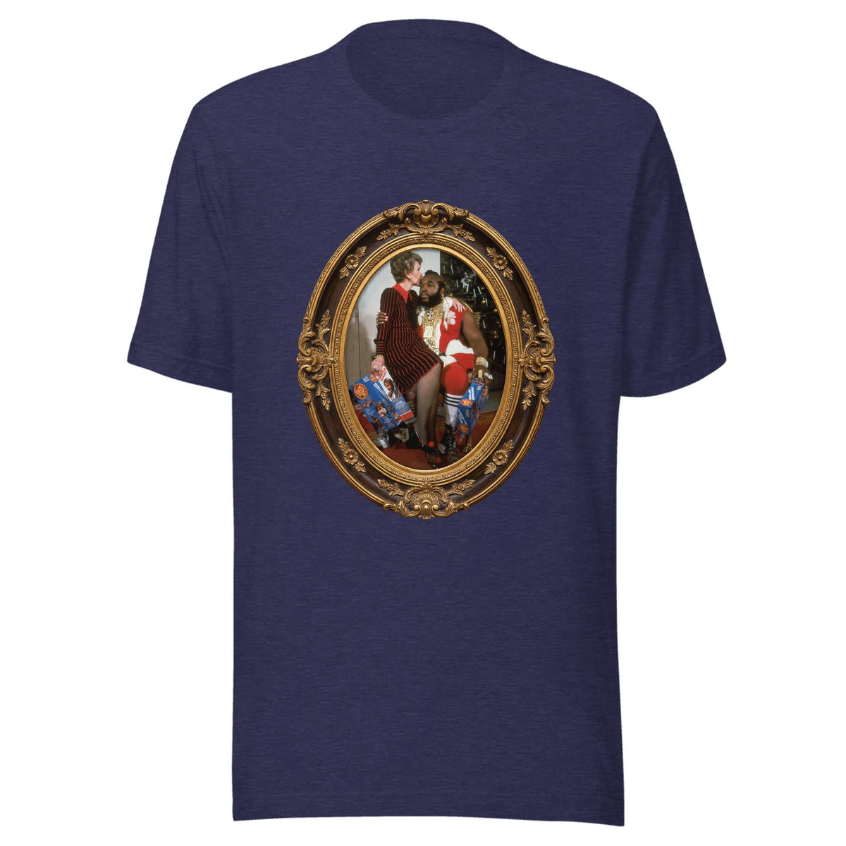 Nancy and Mr. T (framed) — Unisex / Heather Midnight Navy