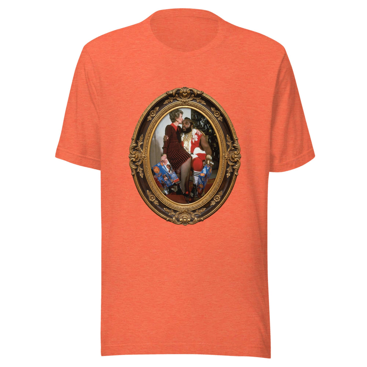 Nancy and Mr. T (framed) — Unisex / Heather Orange