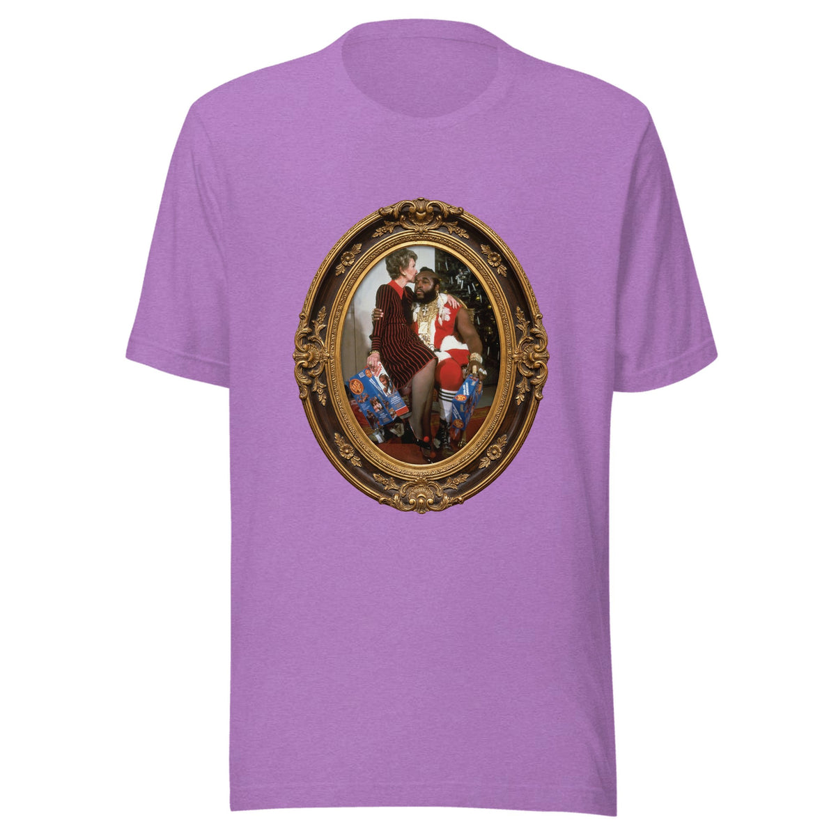 Nancy and Mr. T (framed) — Unisex / Heather Team Purple