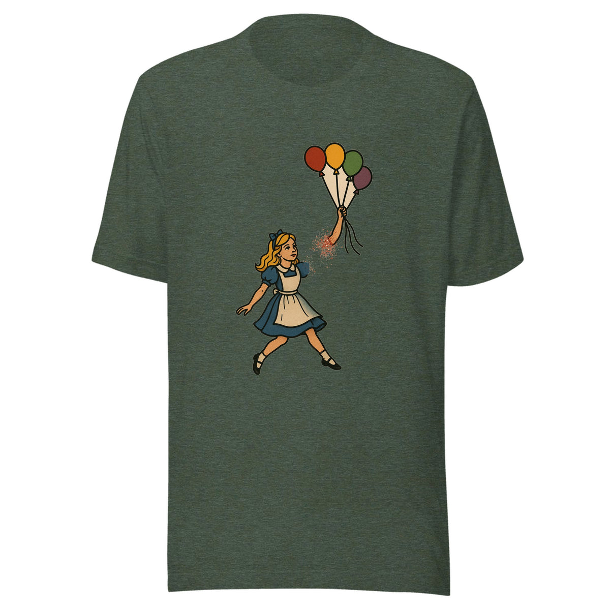 Alice and the Balloons — Unisex / Heather Forest