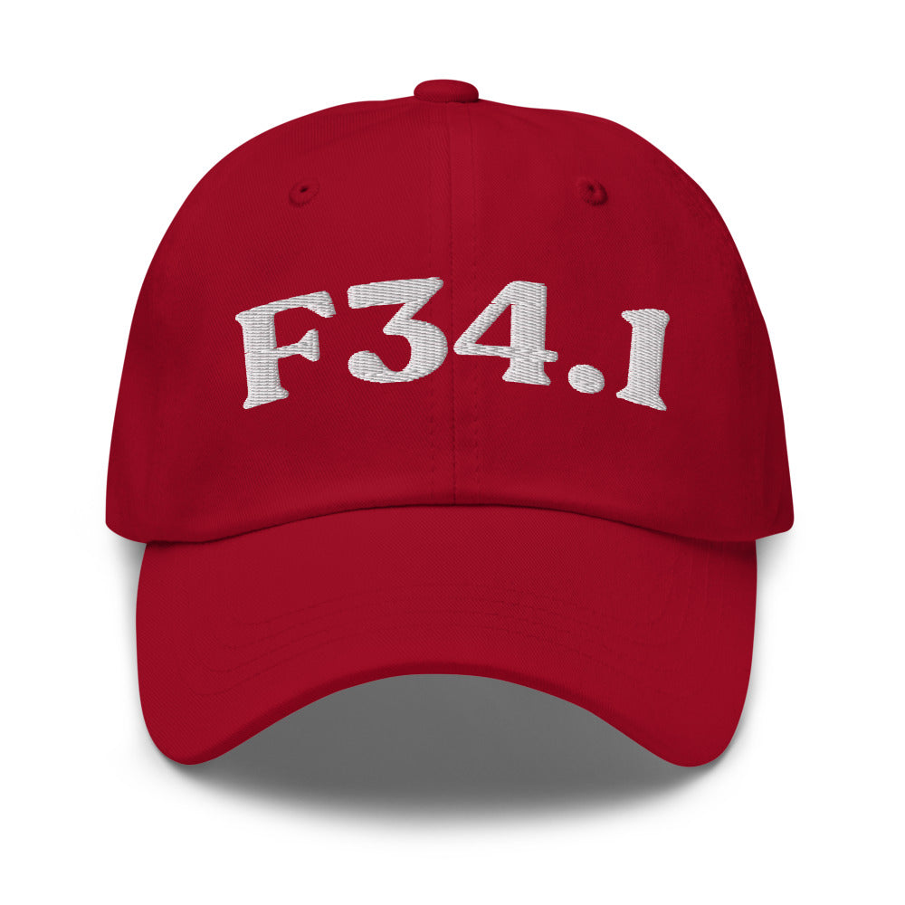 F34.1 - Cranberry / White